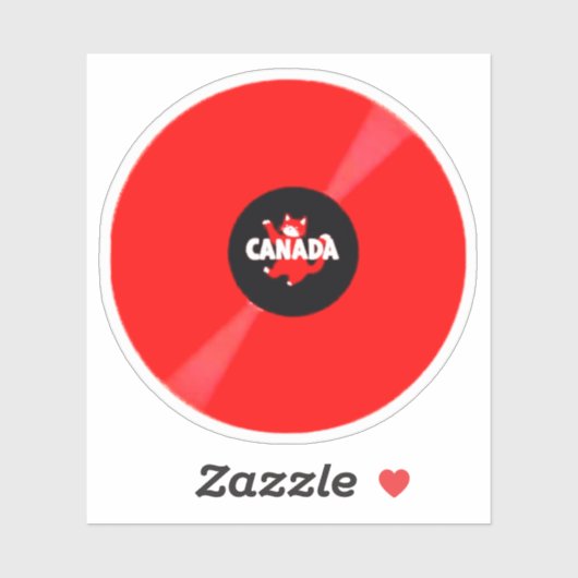 レコードアルバム 赤 シール (シート)