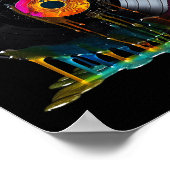 レコードカラフルレトロヴィンテージレコードT ポスター (角)