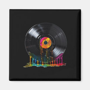 レコードカラフルレトロヴィンテージレコードT マグネット
