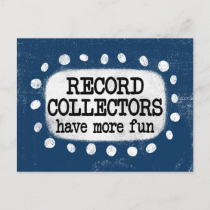 レコードコレクターに追加のおもしろいポストカード ポストカード