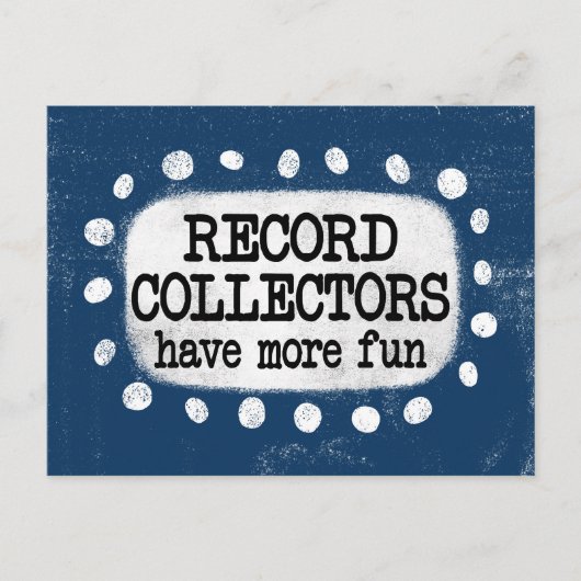 レコードコレクターに追加のおもしろいポストカード ポストカード (正面)