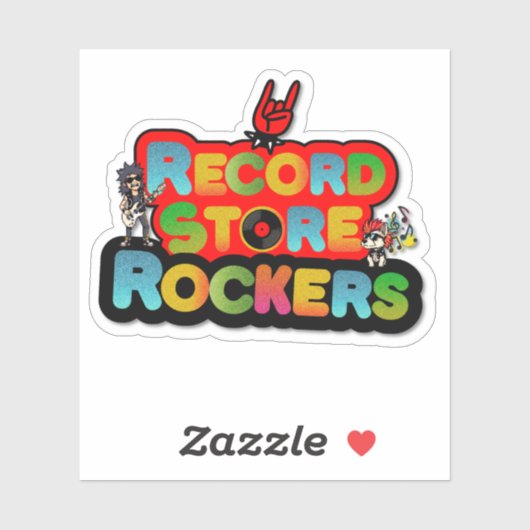 レコードストアチームロゴステッカー シール (シート)