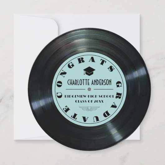 レコードターコイズ卒業発表 カード (正面)