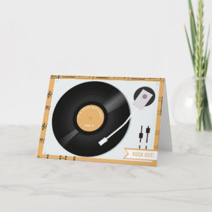 レコードターンテーブル誕生日カード カード