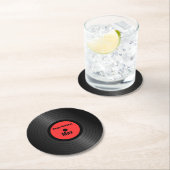 レコードパーソナライズされた紙コースター ラウンドペーパーコースター (インサイチュ)
