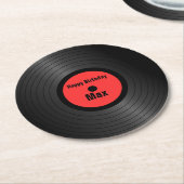 レコードパーソナライズされた紙コースター ラウンドペーパーコースター (アングル)
