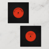 レコードプレートビニールミュージカルカバー スクエア名刺 (正面/裏面)