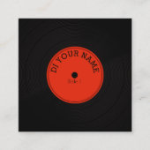 レコードプレートビニールミュージカルカバー スクエア名刺 (正面)