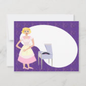 レコードプレーヤーのパーティー 招待状 (裏面)