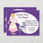 レコードプレーヤーのパーティー 招待状 (正面/裏面)