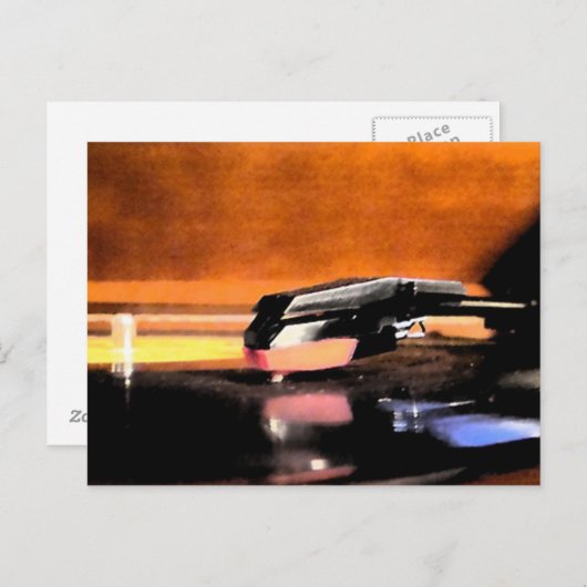 レコードプレーヤーのポストカード ポストカード (正面/裏面)