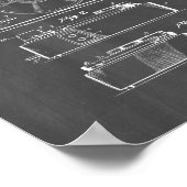 レコードプレーヤーの特許 – Chalkboard ポスター (角)