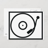レコードプレーヤーターンテーブルアイコン ポストカード (正面/裏面)