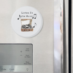 レコードプレーヤーミュージックノーツ マグネット