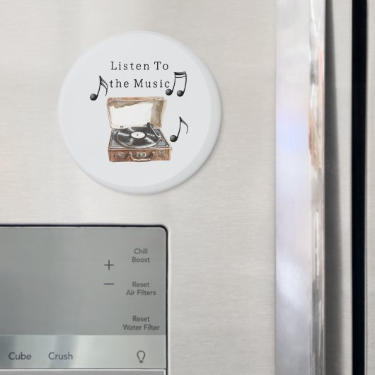 レコードプレーヤーミュージックノーツ マグネット (インサイチュ (冷蔵庫))