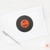 レコードヴィンテージ45 rpm 7イン独身のチ 長方形シール (封筒)