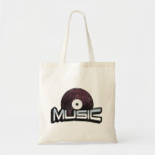 レコード付き音楽文字 トートバッグ (正面)