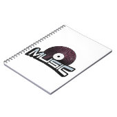 レコード付き音楽文字 ノートブック (左側)