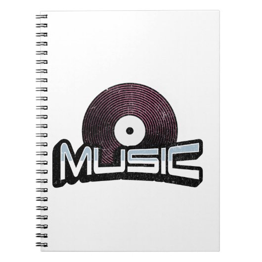 レコード付き音楽文字 ノートブック (正面)