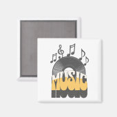 レコード付き音楽文字 マグネット (正面/裏面)