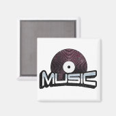 レコード付き音楽文字 マグネット (正面/裏面)