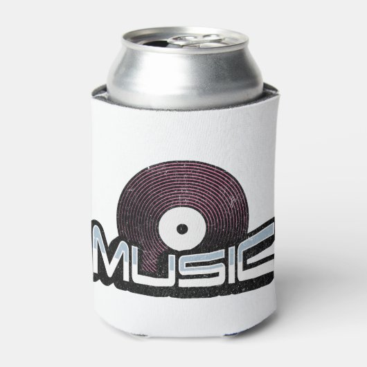 レコード付き音楽文字 缶クーラー (缶正面)