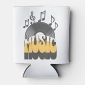 レコード付き音楽文字 缶クーラー (正面)