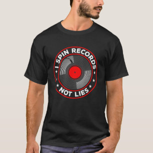 レコード収集ミュージシャンレコード列 Tシャツ