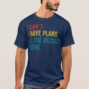 レコード店のビニールLPコレクおもしろいタでのプラン Tシャツ