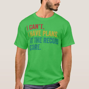 レコード店のビニールLPコレクおもしろいタでのプラン Tシャツ