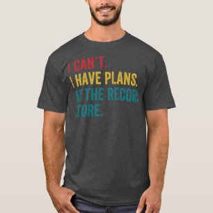レコード店のビニールLPコレクおもしろいタでのプラン Tシャツ