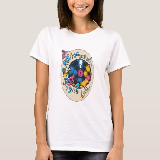レコード紡績 Tシャツ (正面)