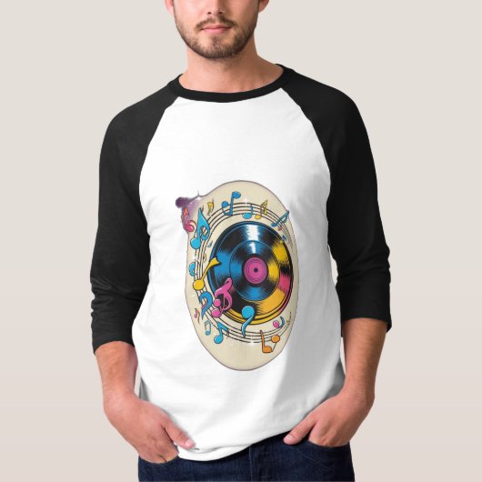レコード紡績 Tシャツ (正面)