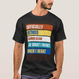 レコード退職した書記の除・売却レ退職したコード Tシャツ