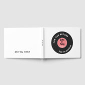 レコード音楽テーマの結婚ゲストブック ゲストブック (全面)