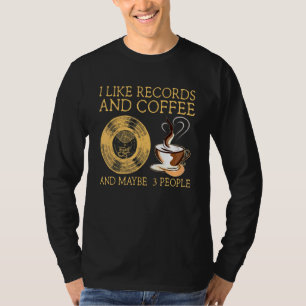 レコード音楽ディスクコーヒーアパレル Tシャツ