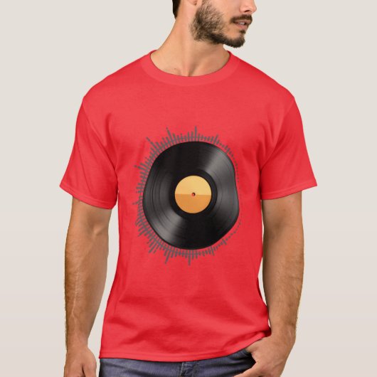 レコード音楽少女 Tシャツ (正面)