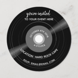 レコード音楽招待状誕生日の結婚式の招待 招待状