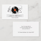 レコード音響技師 | 音楽ノート 名刺 (正面/裏面)