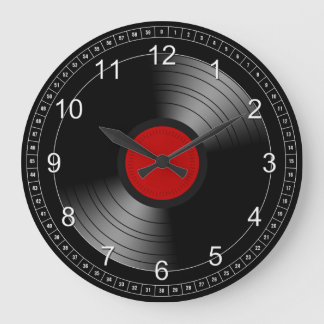 レコード2 ラージ壁時計