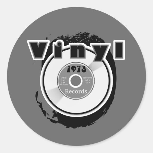 レコード45 RPM 1973 ラウンドシール (正面)