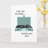 「レコード」のおもしろい誕生日 カード (黄色い花)