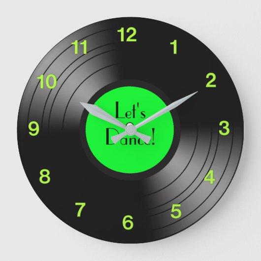 レコード・アルバムレッズ・ダンス・ノベルティ12曲 ラージ壁時計 (正面)