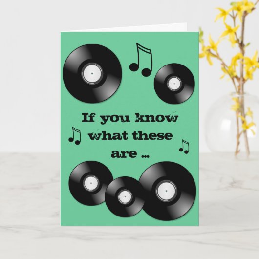 レコード カード (黄色い花)