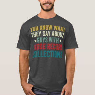 レコード・コレクションが大きいおもしろい男の場合はビニール値リスト Tシャツ