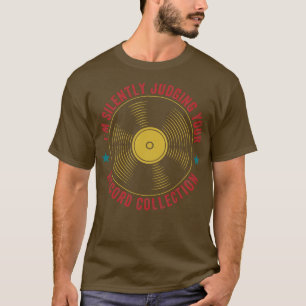 レコード・コレクションのおもしろい評価Vinyl Lover L Tシャツ