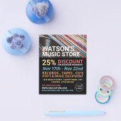 レコード、ミュージックストア広告のフライヤー チラシ (シングル)