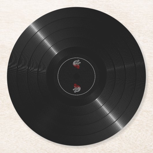 レコード ラウンドペーパーコースター (正面)