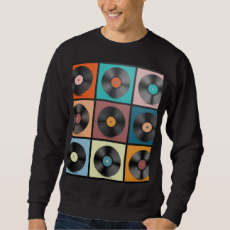 レコード:レトロLPセット。 スウェットシャツ