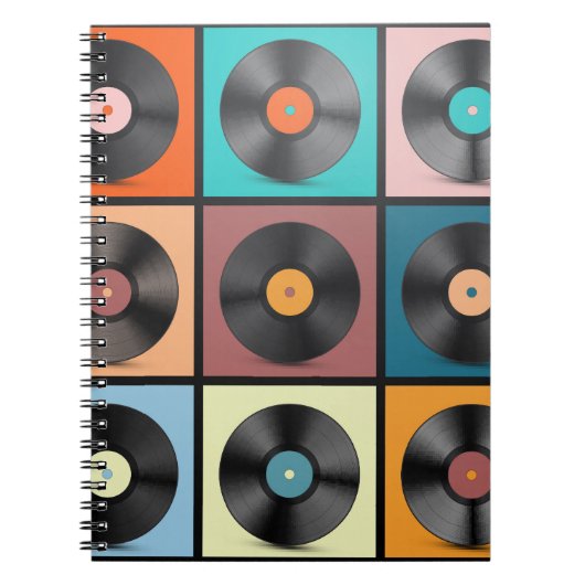 レコード:レトロLPセット。 ノートブック (正面)